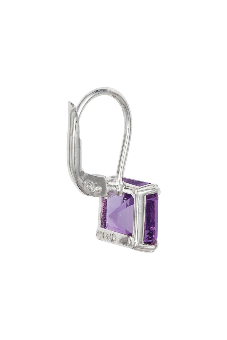 Harper Asscher Cut Drop Earrings, Alternate, color, PURPLE