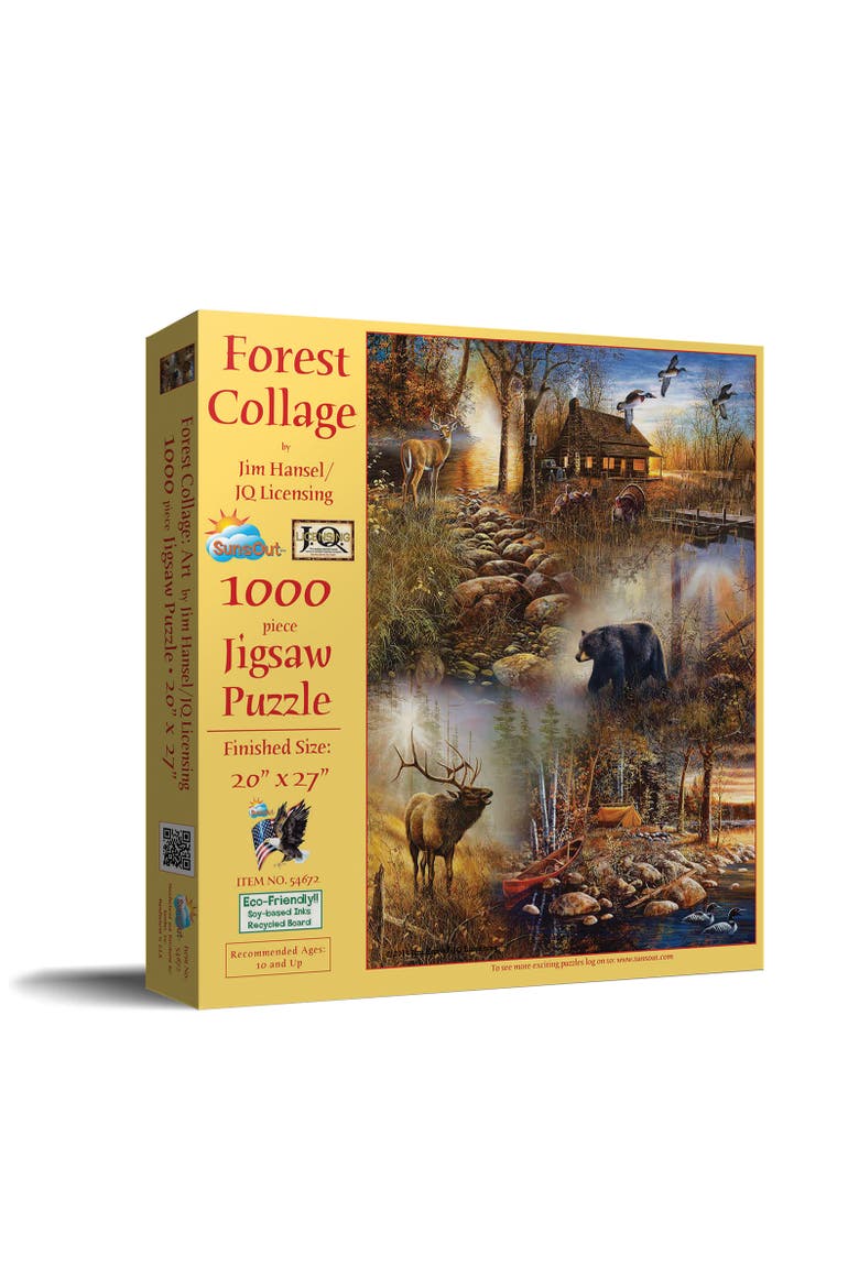 Forest Collage 1000 piece Jigsaw Puzzle for Adults, Main, color, Multicolor