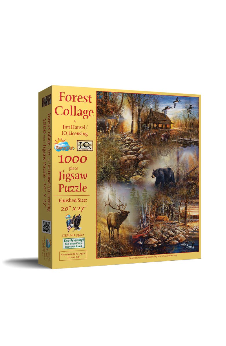 Sunsout Forest Collage 1000 piece Jigsaw Puzzle for Adults, Main, color, Multicolor