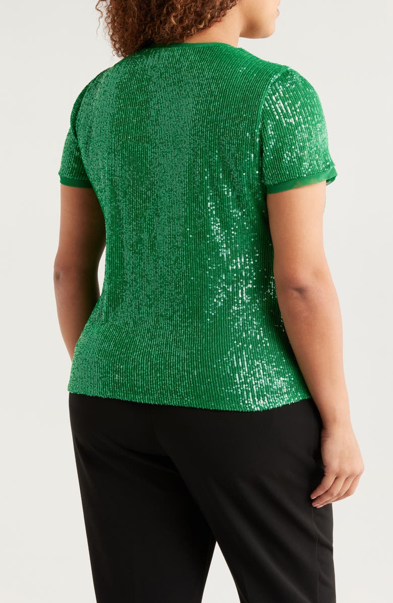 Anne Klein Sequin Mesh Top, Alternate, color,