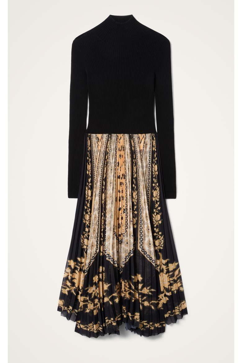Moondance Knit Dress, Alternate, color, Bicolor Black/Gold