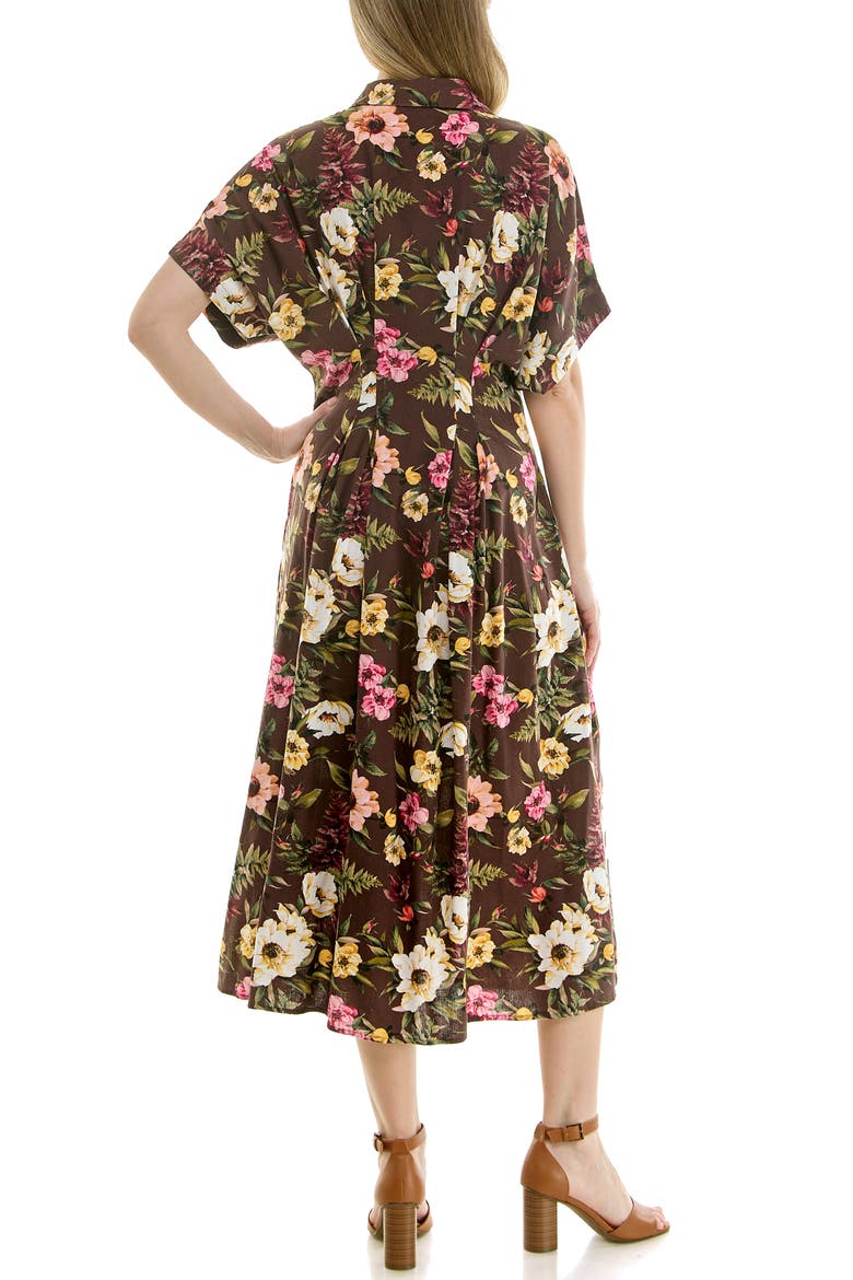Floral Short Sleeve Midi Shirtdress, Alternate, color, VENUS FLORAL