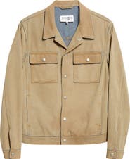 MM6 Maison Margiela Faux Suede Bonded Denim Jacket