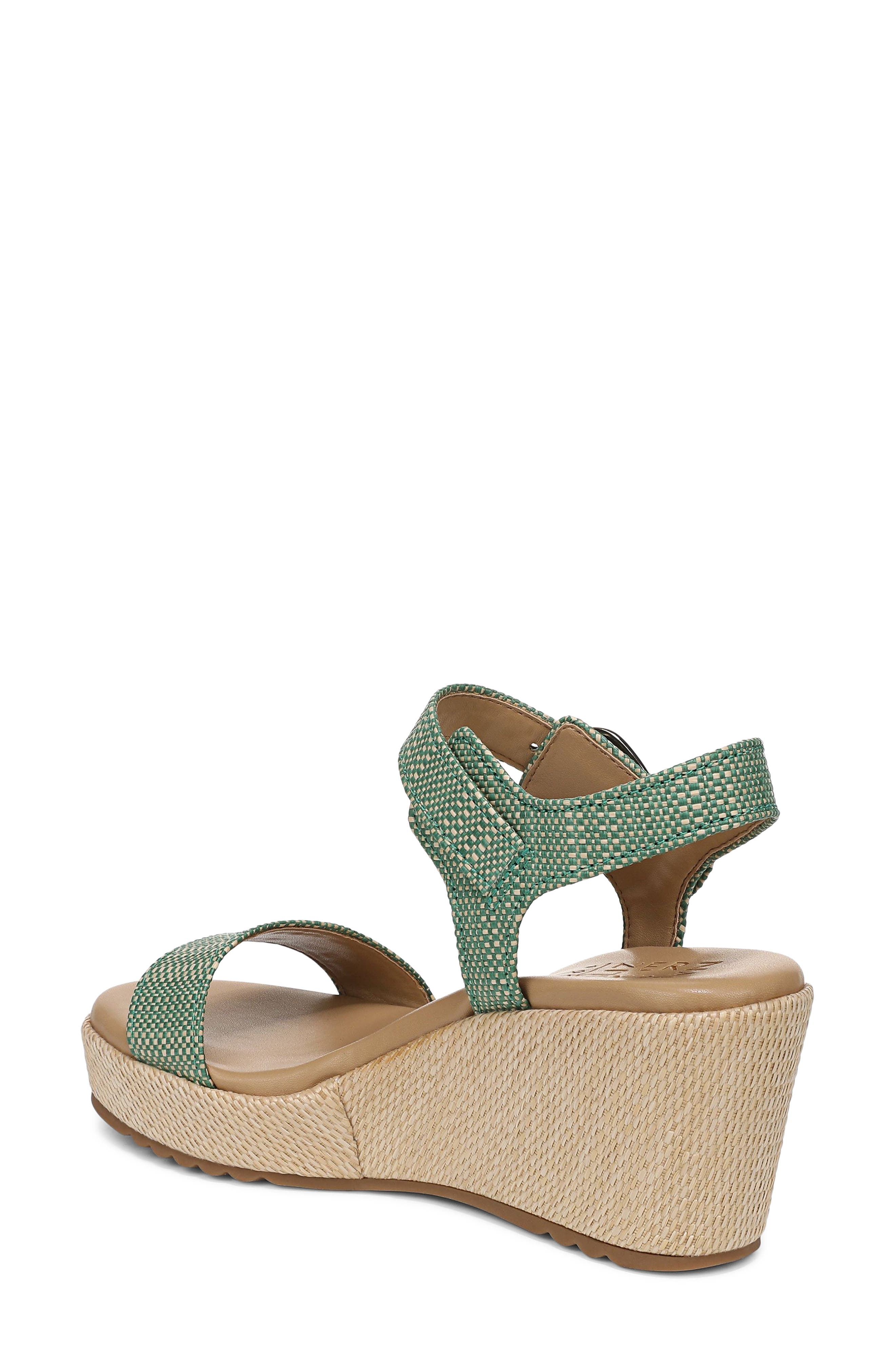 Stella Platform Wedge Sandal, Alternate, color, GREEN MULTI