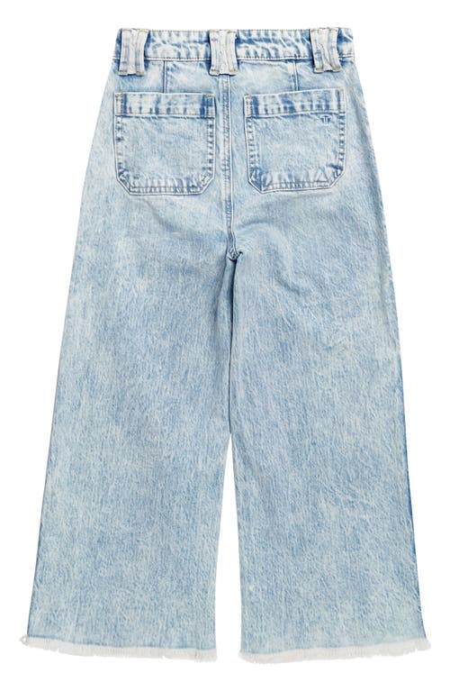 Tractr Kids' Featherweight Wide Leg Jeans In Light Indigo