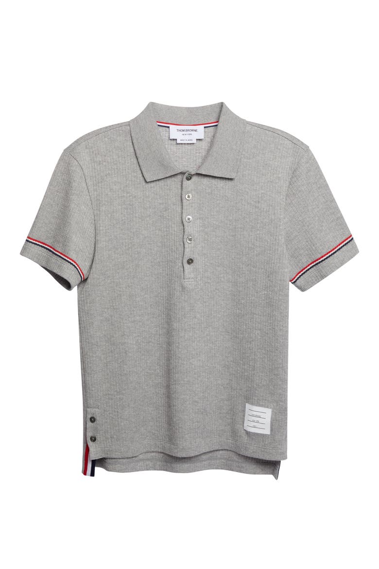 Rib Polo, Alternate, color, LIGHT GREY