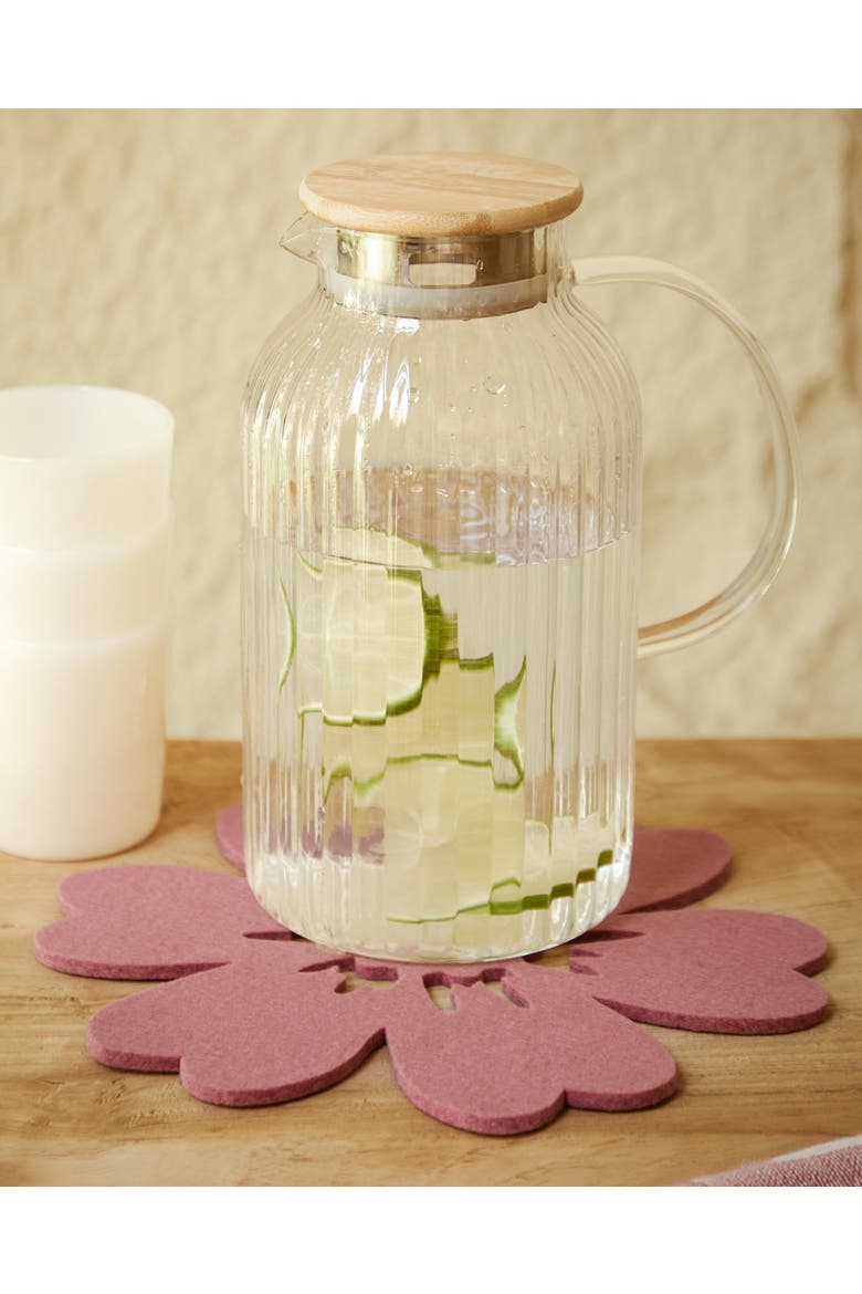 Merino Wool Hibiscus Trivet, Alternate, color, Mauve