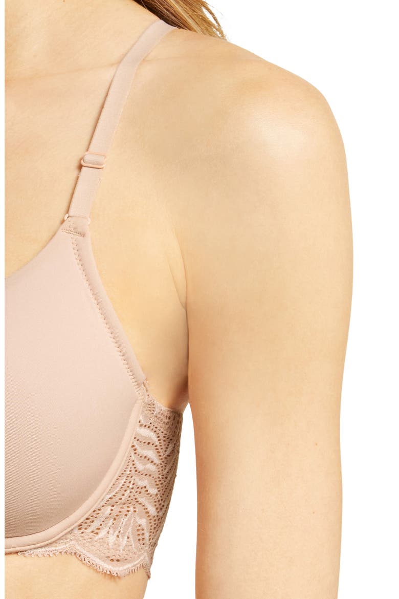 Underwire Front Close Contour Bra, Alternate, color, ROSE/ WHITE