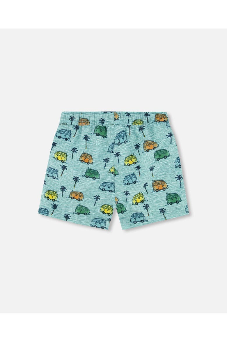 Baby Boy's Mid-Thigh Boardshort Printed Beach Caravan, Alternate, color, Printed Beach Caravan