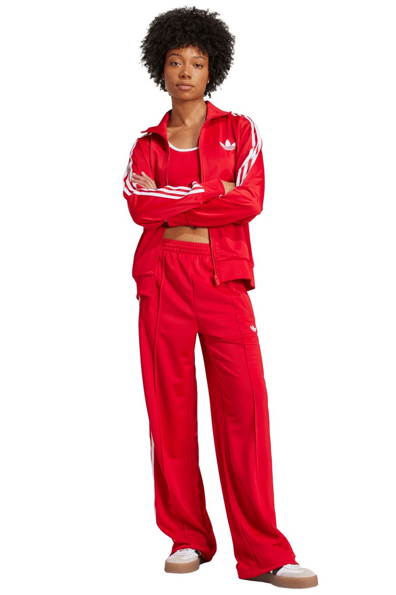 Firebird Recycled Polyester Track Pants, Alternate, color, BETTER SCARLET/ WHITE