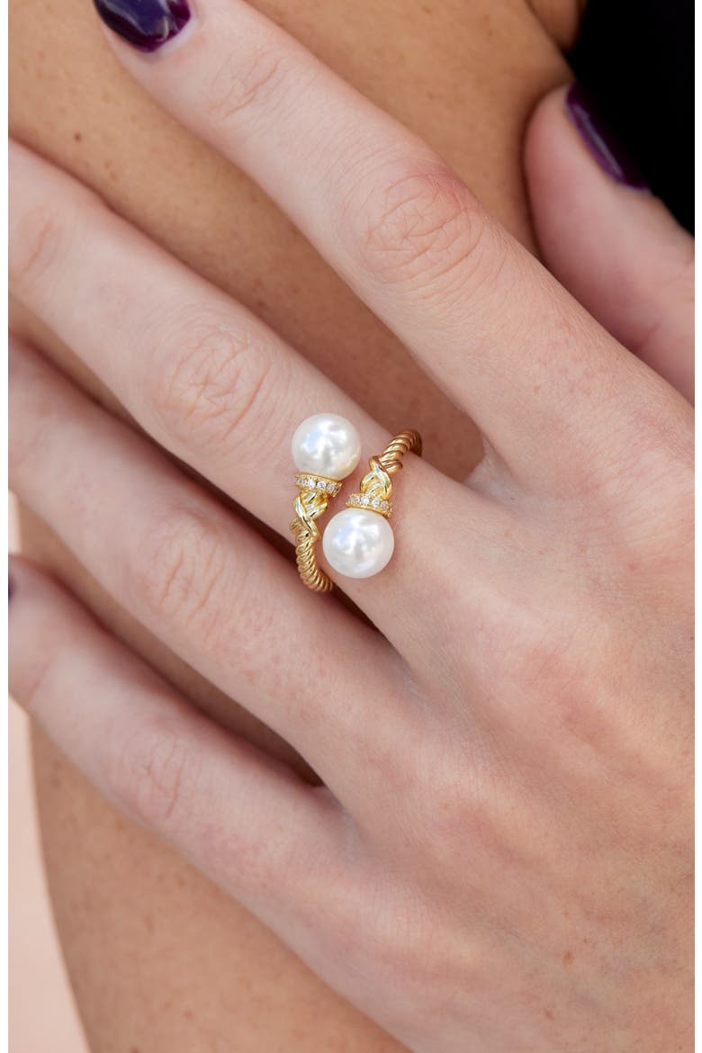 8-9mm Swarovski Cultured Pearl Wrap Ring, Alternate, color, YELLOW