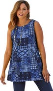 Jessica London Stretch Knit Sleeveless Swing Tunic
