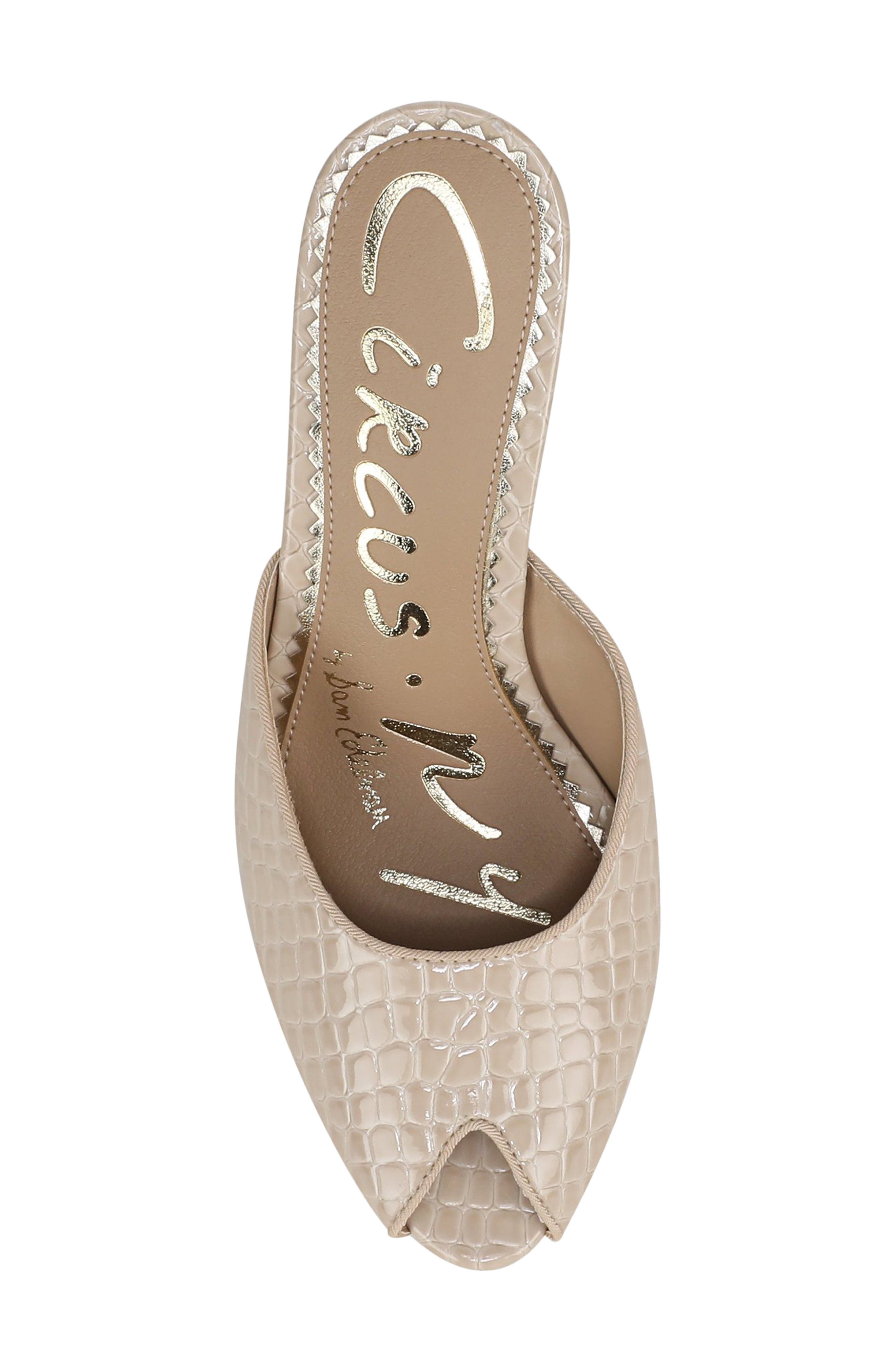 Glenda Peep Toe Slide Sandal, Alternate, color, DARK VANILLA BEAN