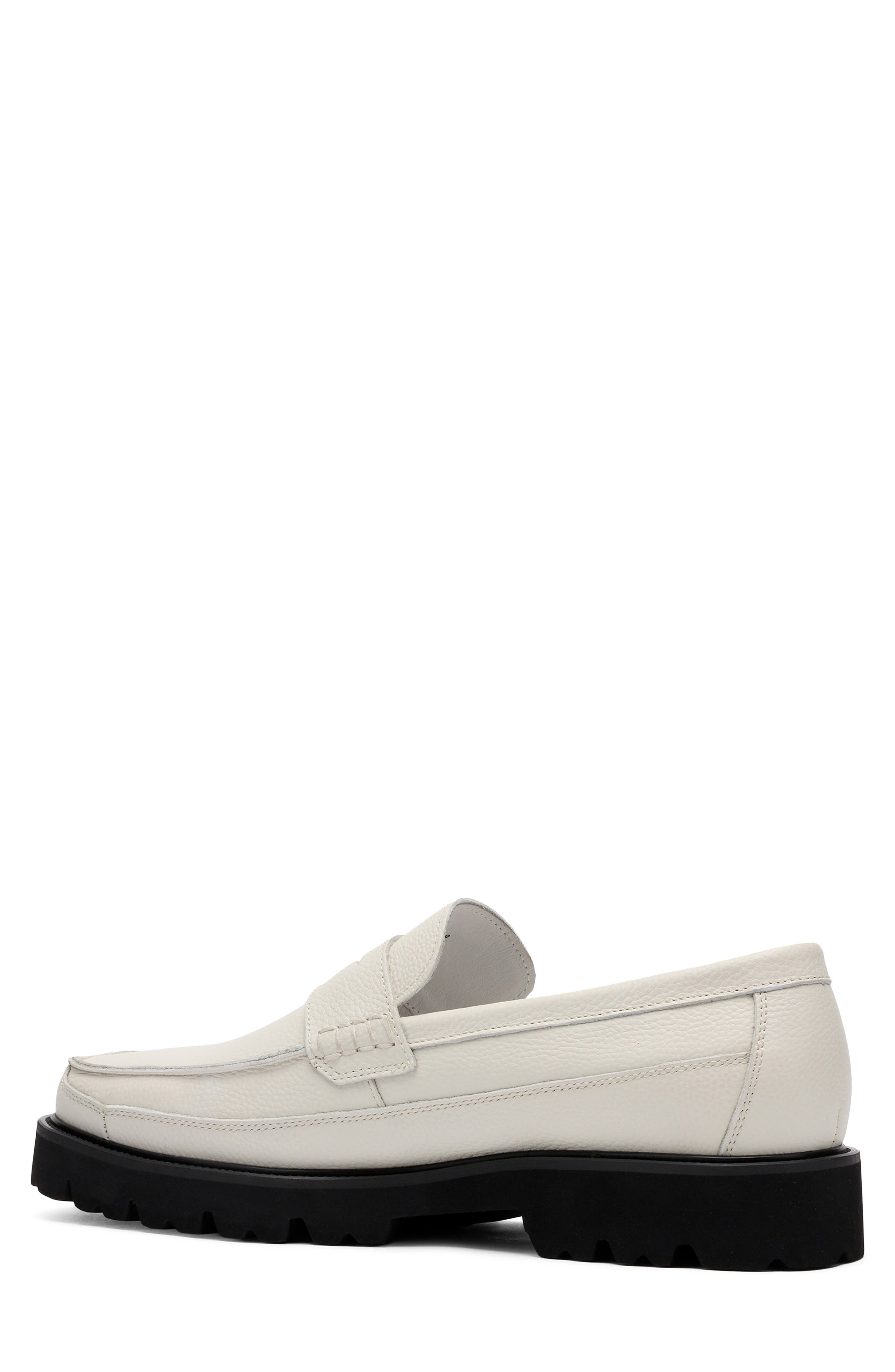 Adler Lug Sole Penny Loafer, Alternate, color, WHITE