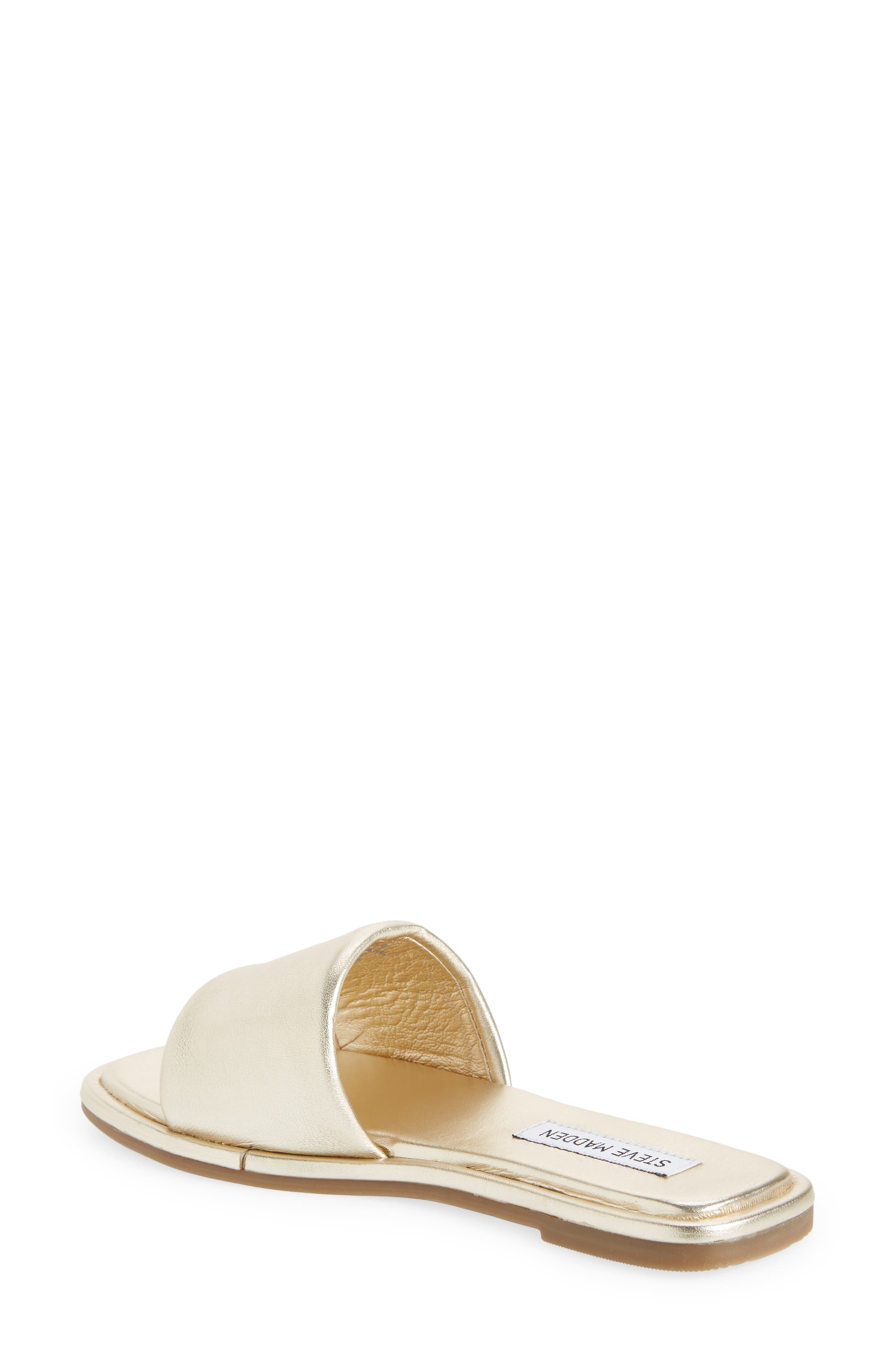Clyde Slide Sandal, Alternate, color, GOLD LEATHER
