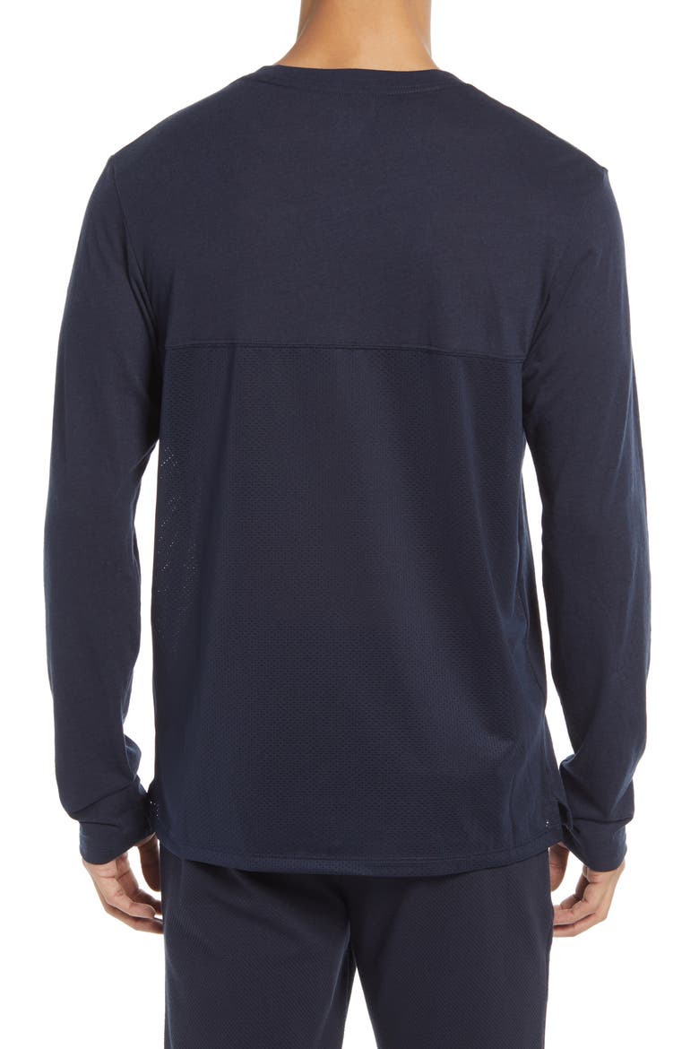 Airwave Long Sleeve T-Shirt, Alternate, color, DARK NAVY