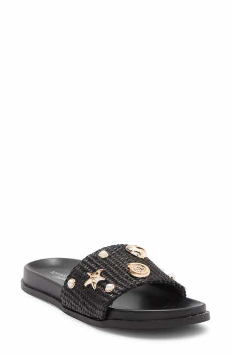 TOP MODA Daneia Raffia Slide Sandal