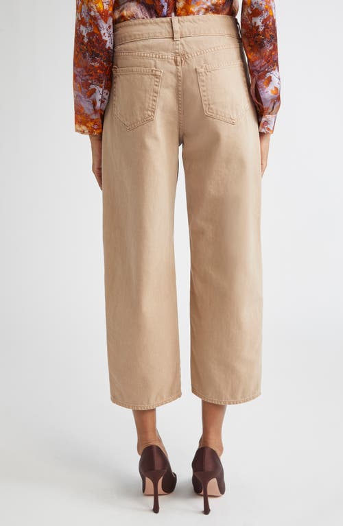 L Agence L'agence Liora High Waist Crop Wide Leg Jeans In Gold