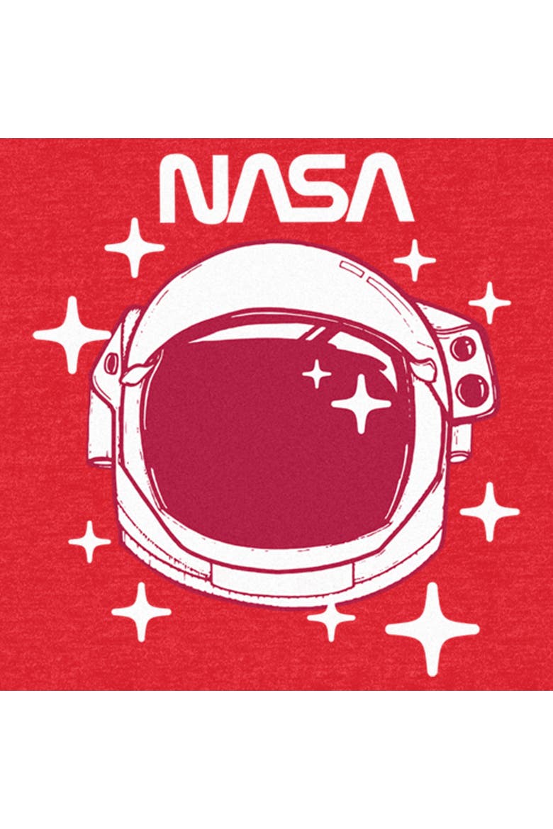 Men's NASA Astronaut Helmet  Graphic T-Shirt, Alternate, color, Red Heather