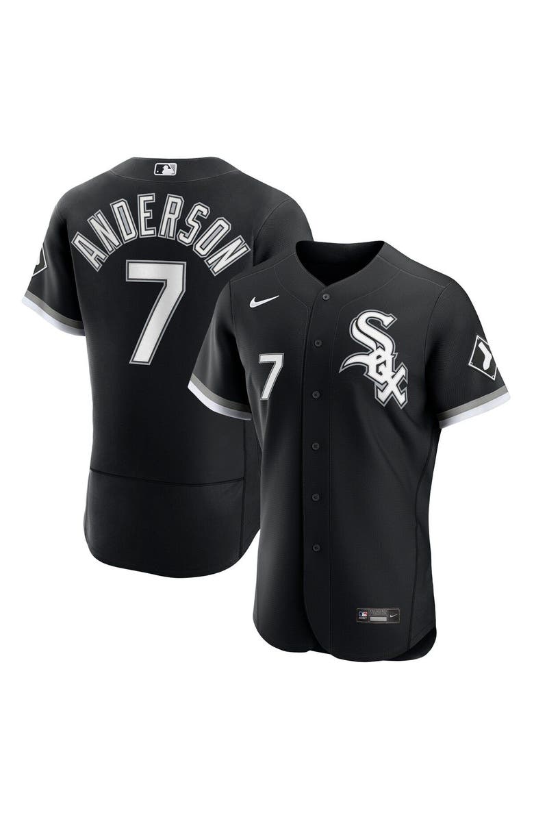 Nike Men's Nike Tim Anderson Black Chicago White Sox Alternate Authentic Player Jersey, Main, color, 