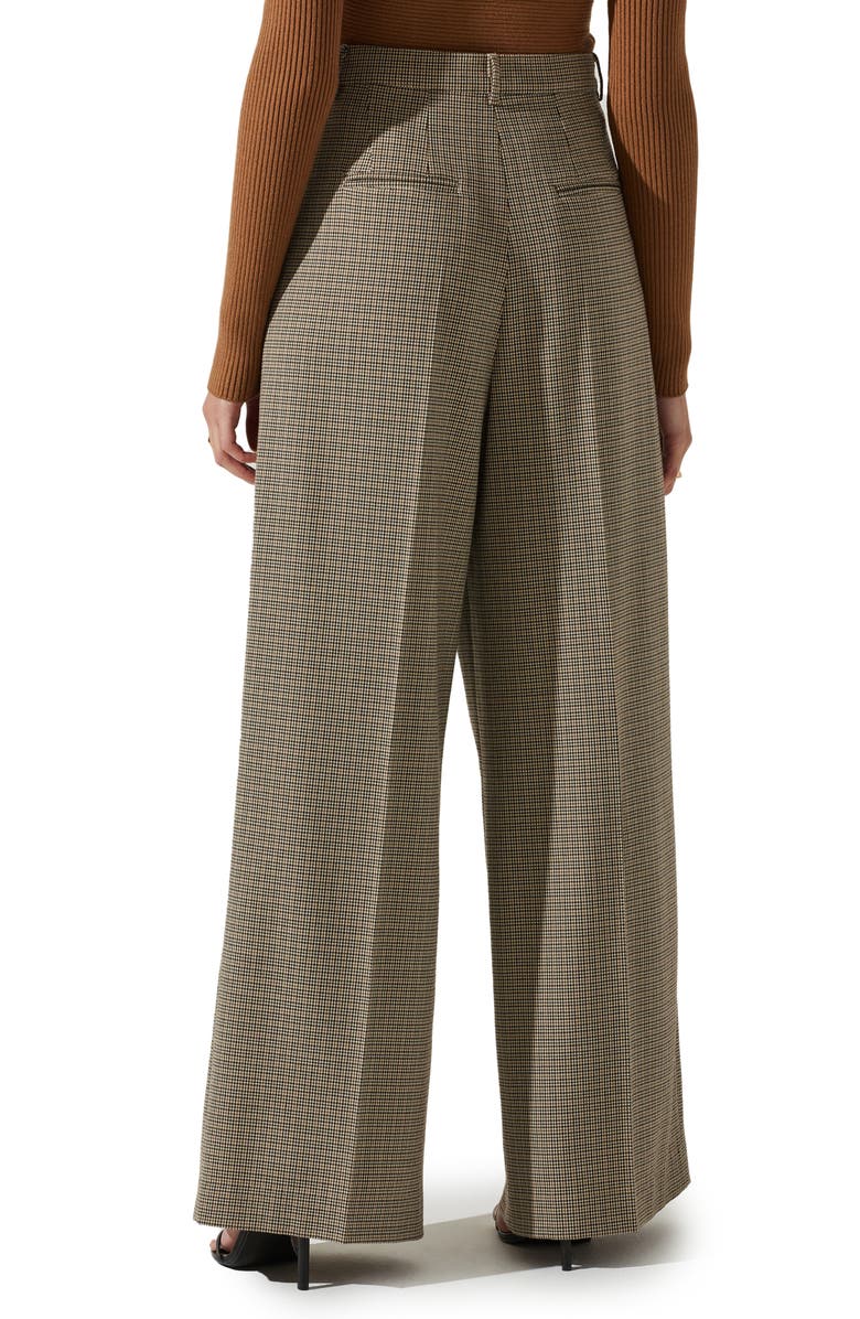 ASTR the Label Milani Mini Houndstooth High Waist Wide Leg Pants, Alternate, color, Black Brown Multi