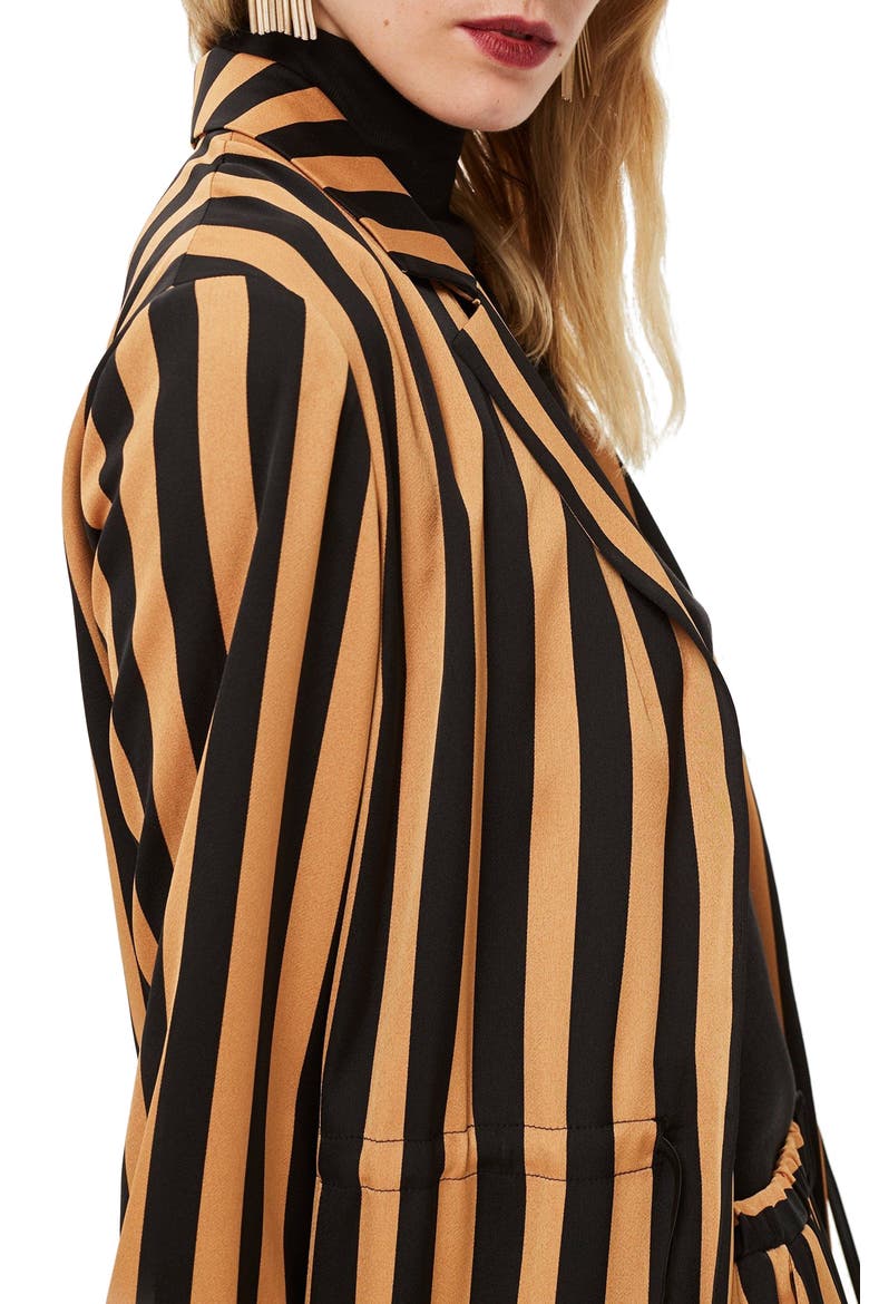 Stripe Duster Jacket, Alternate, color, CAMEL MULTI