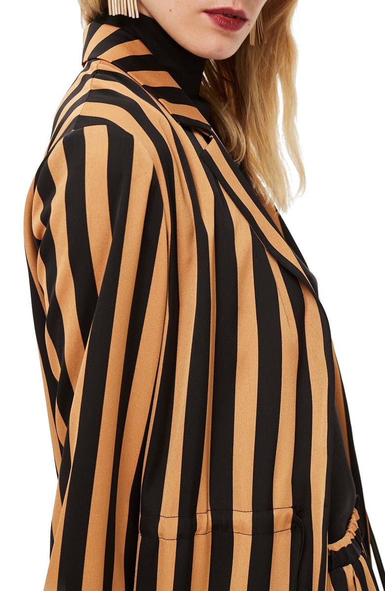 Topshop Stripe Duster Jacket, Alternate, color, 