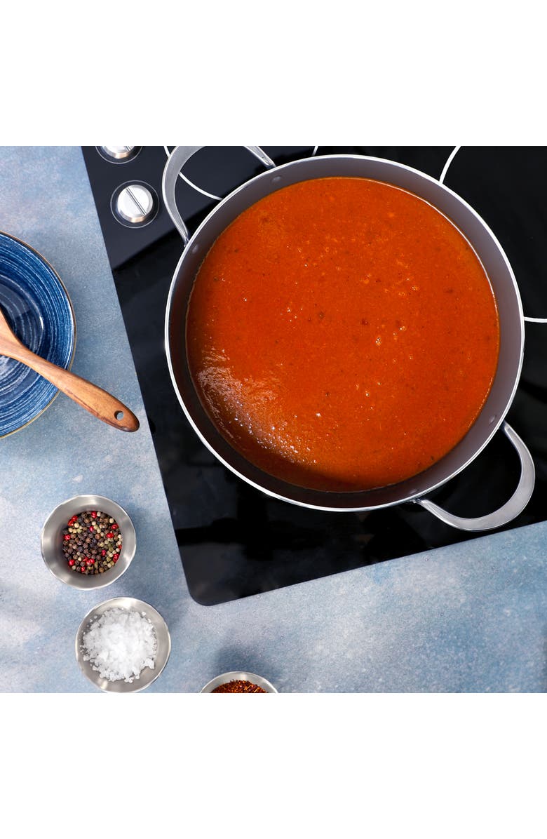 OSTER Cartagena 7.4 Quart Nonstick Aluminum Caldero with Lid, Alternate, color, Blue