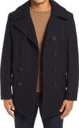 Schott NYC Melton Wool Blend Peacoat