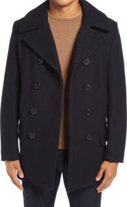Schott NYC Melton Wool Blend Peacoat