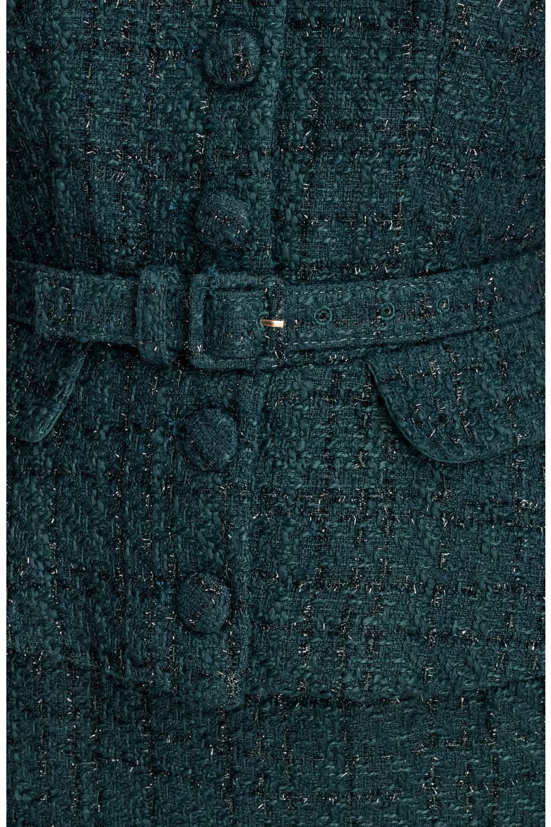 Tweed Top & Midi Skirt Set, Alternate, color, HUDSON