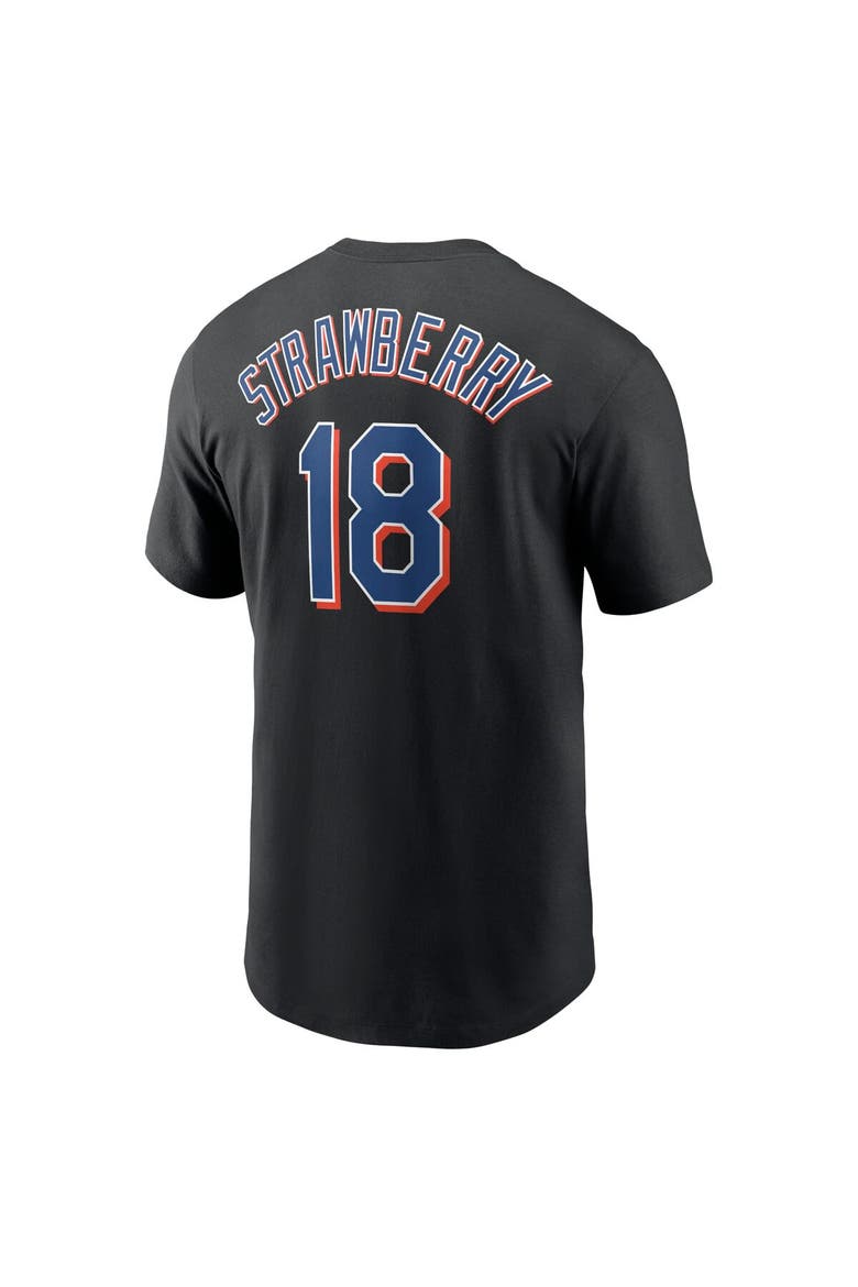 Men's Nike Darryl Strawberry Black New York Mets Fuse Name & Number T-Shirt, Alternate, color, Black