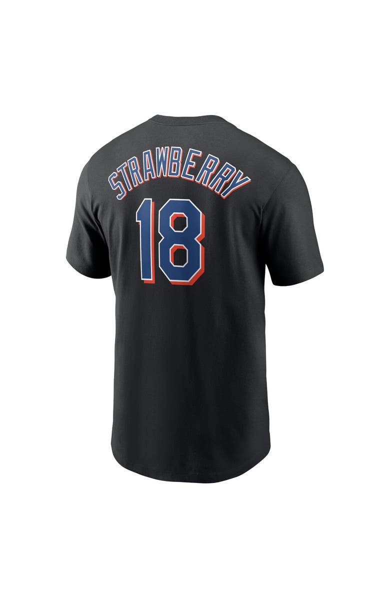Nike Men's Nike Darryl Strawberry Black New York Mets Fuse Name & Number T-Shirt, Alternate, color,