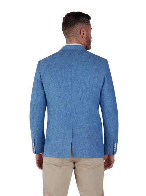 Raging Bull Linen Blazer In Blue