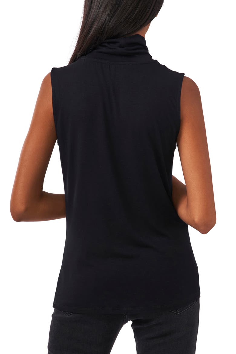 Turtleneck Sleeveless Knit Top, Alternate, color, RICH BLACK
