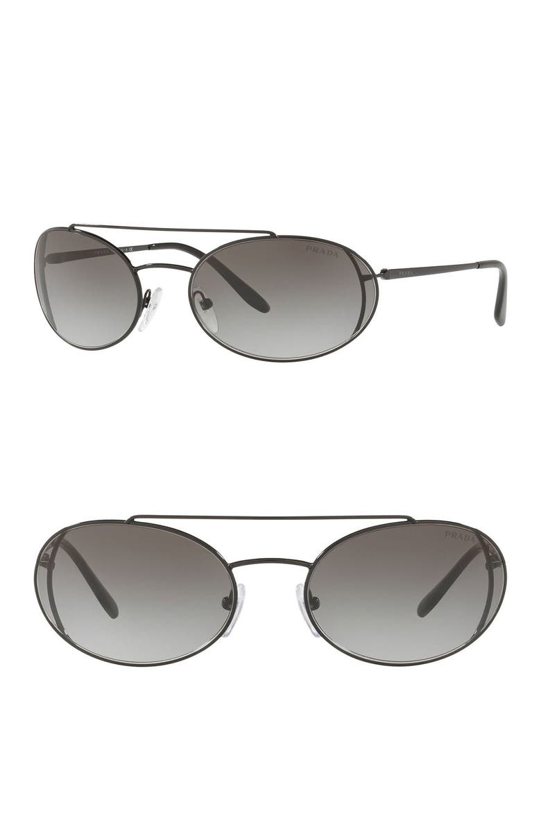 Prada 61mm Oval Sunglasses, Main, color,