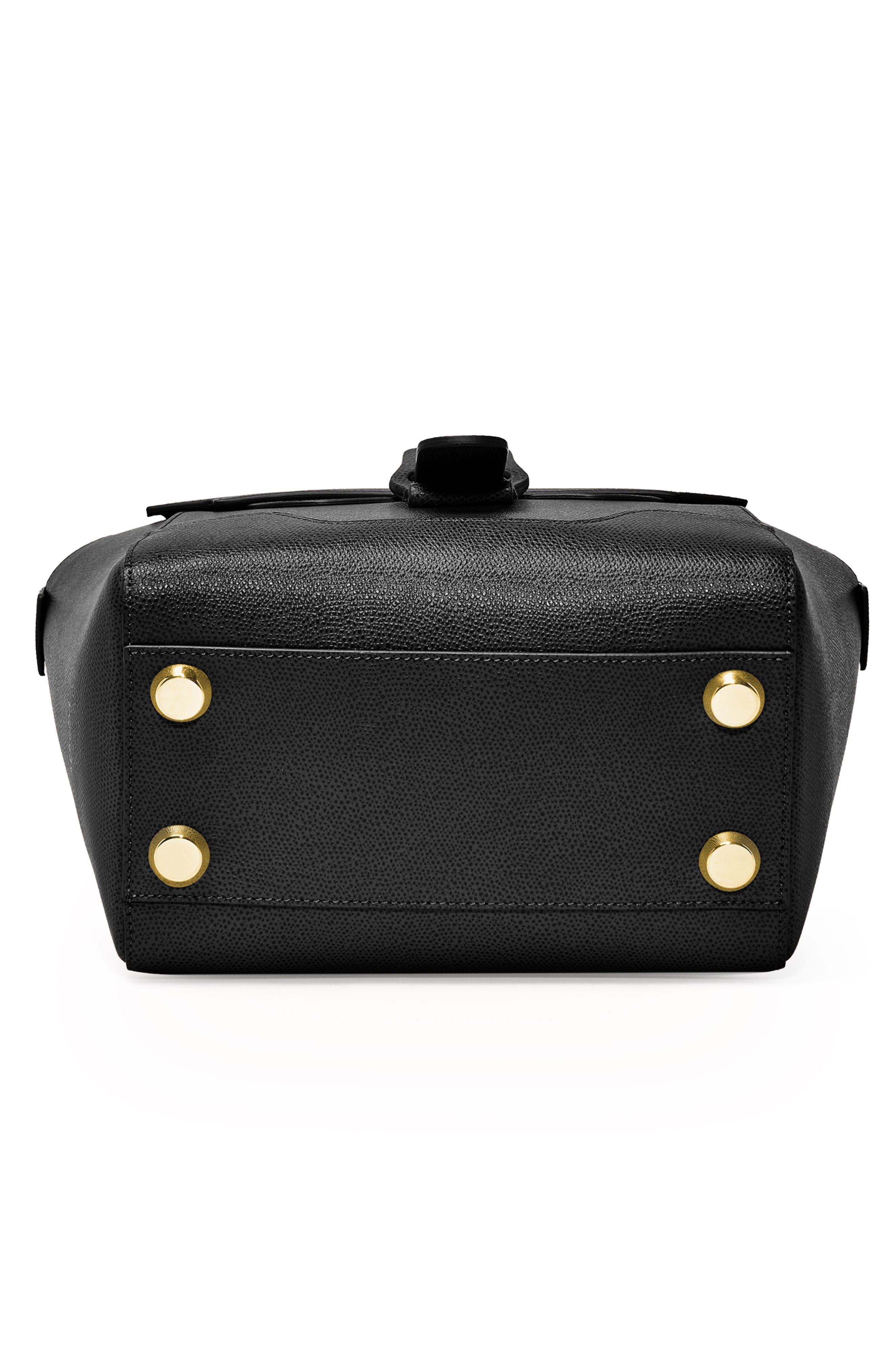 SENREVE Mini Maestra Pebbled Leather 4-Way Convertible Handbag, Alternate, color, Noir