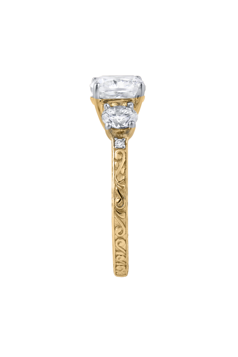 Zarelle 14K Gold 2.65 Ct Cushion Lab Grown Diamond Engagement Ring, Alternate, color, 14K Yellow Gold
