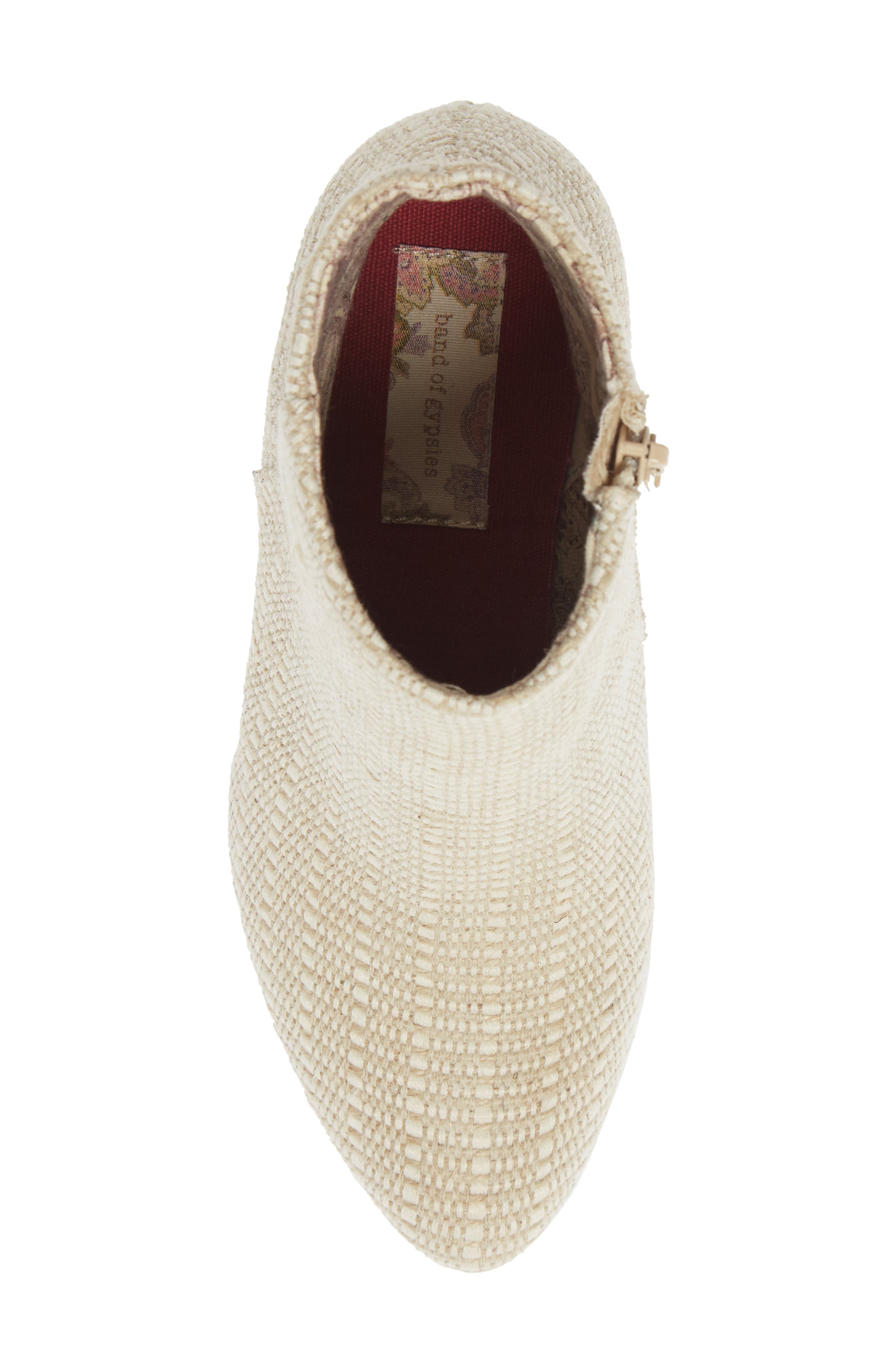 Band of Gypsies Andrea Bootie, Alternate, color, NATURAL JUTE FABRIC