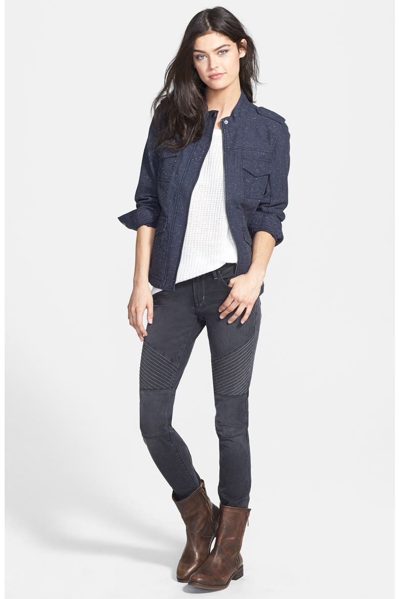 Treasure&Bond Moto Jeans, Alternate, color, WASHED BLACK