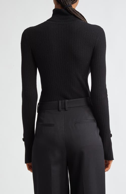 A.l.c . Jett Rib Turtleneck Sweater In Black