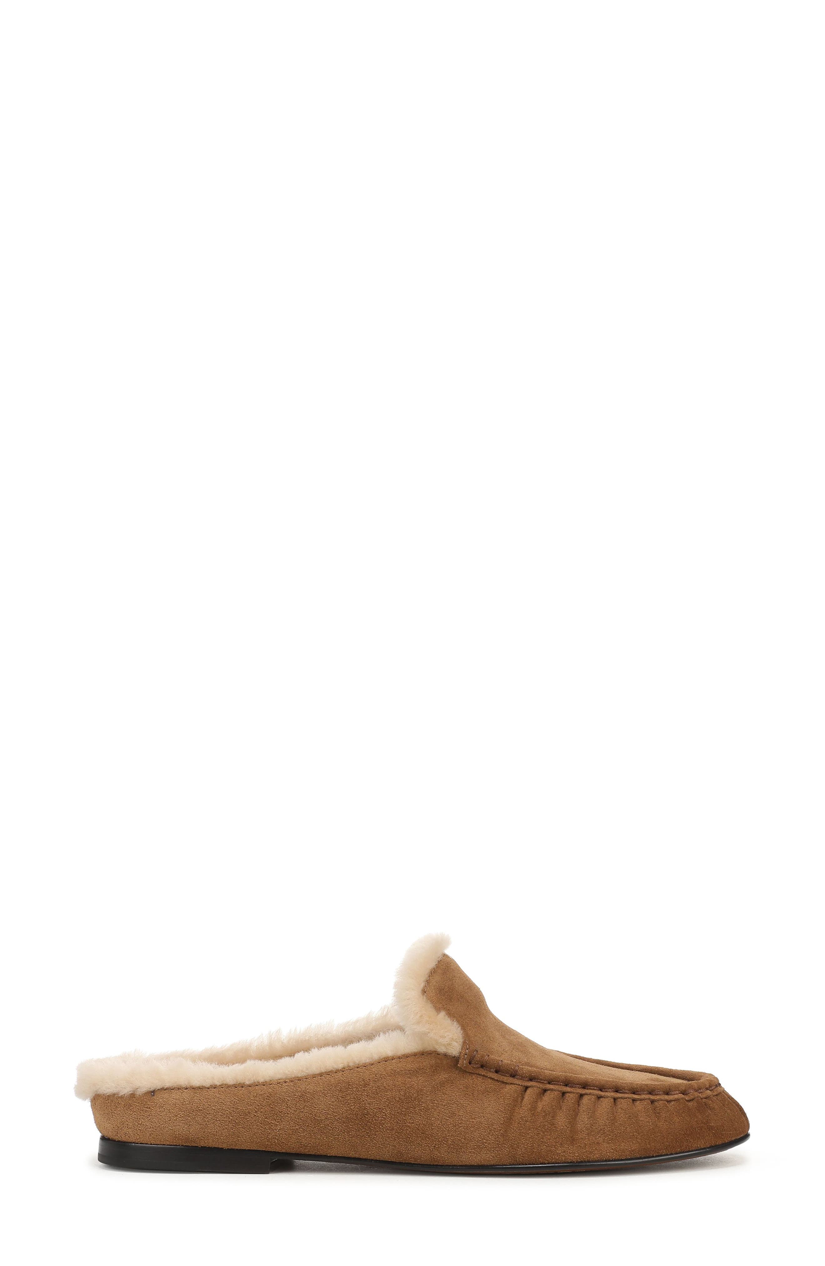 Tevin Genuine Shearling Lined Flat Mule, Alternate, color, ELMWOOD SPORT SUEDE