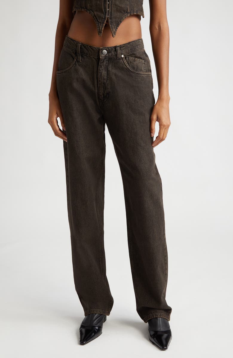 Miaou Echo Drop Crotch Low Rise Baggy Jeans, Main, color,