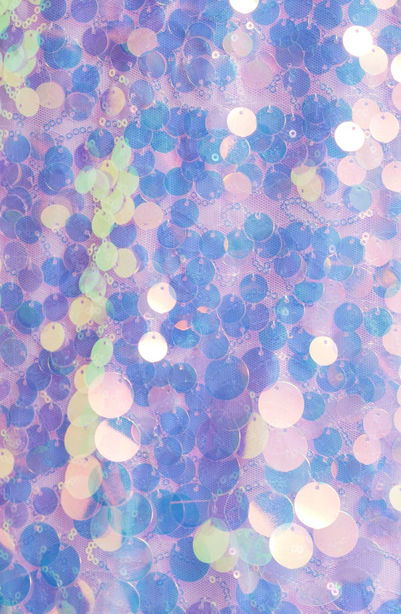 LoveShackFancy Risbo Paillette Long Sleeve Minidress, Alternate, color, 