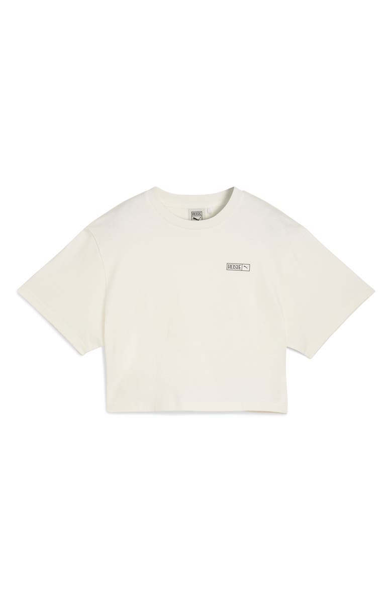PUMA x Rosé Relaxed Fit Crop T-Shirt, Alternate, color, Warm White