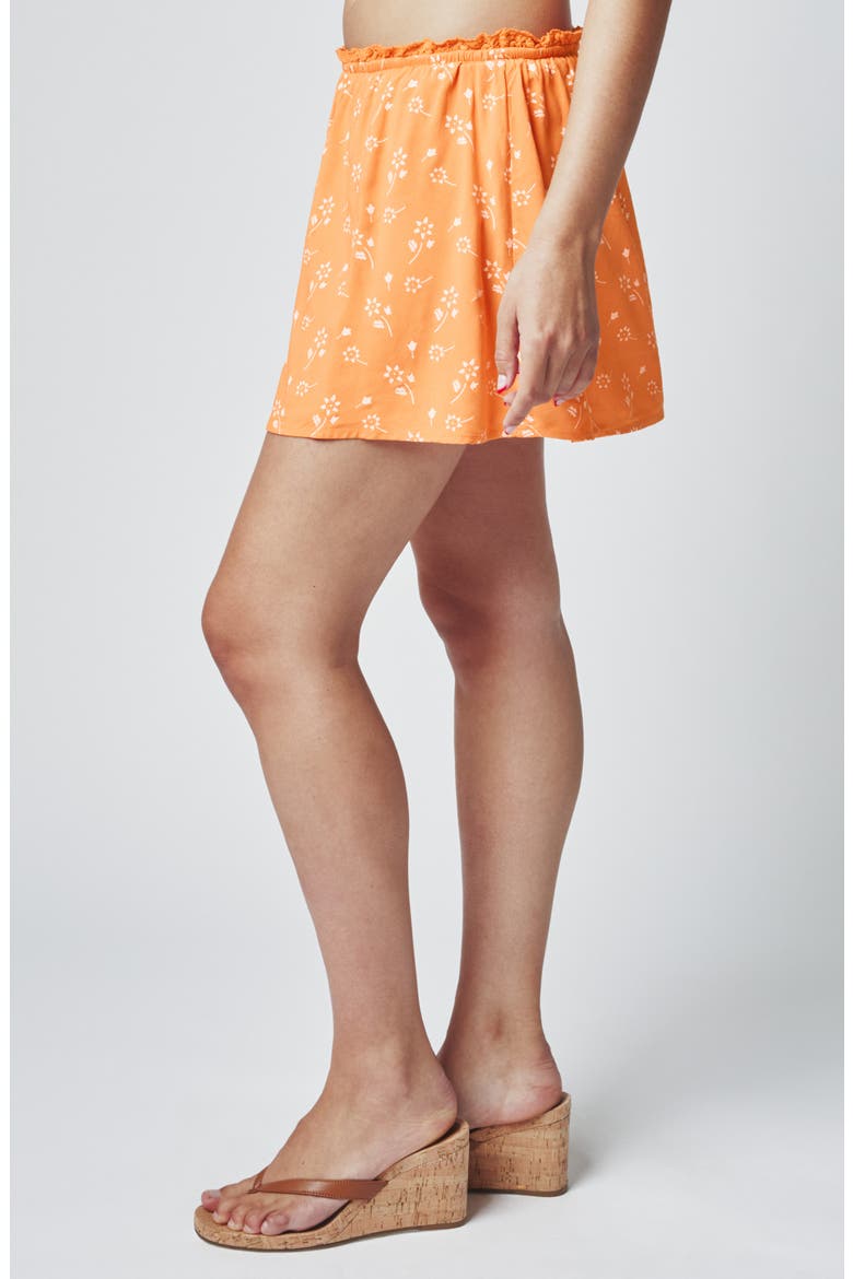 Floral Miniskirt, Alternate, color, APRICOT
