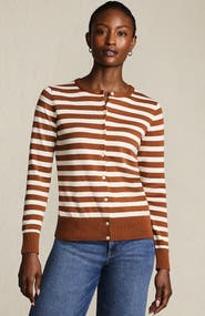 Lands' End Fine Gauge Cotton Cardigan Sweater