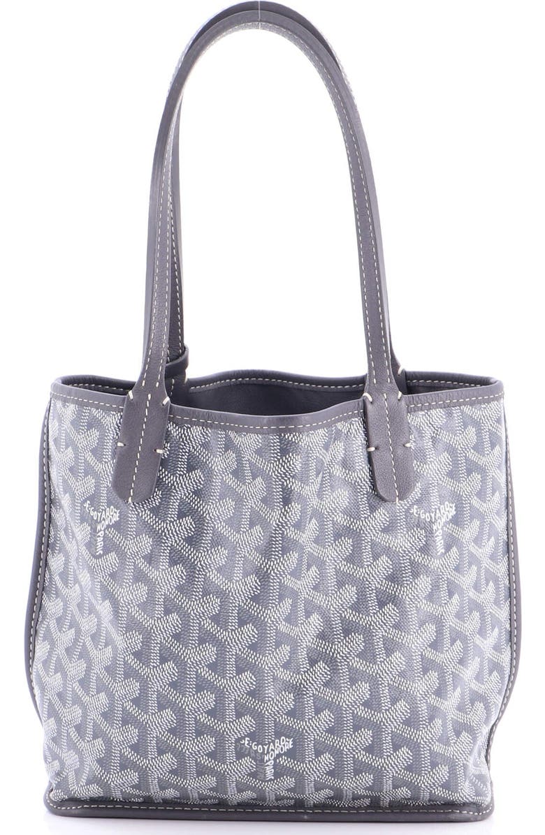 Pre-Owned Goyard Anjou Reversible Tote Coated Canvas Mini, Alternate, color, Gray