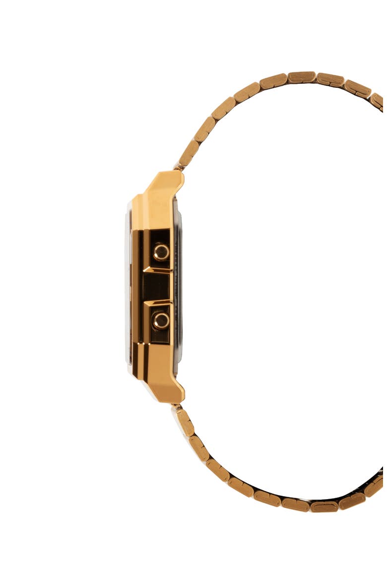 Vintage Multiface Digital Bracelet Watch, 40.5mm × 33.9mm, Alternate, color, GOLD