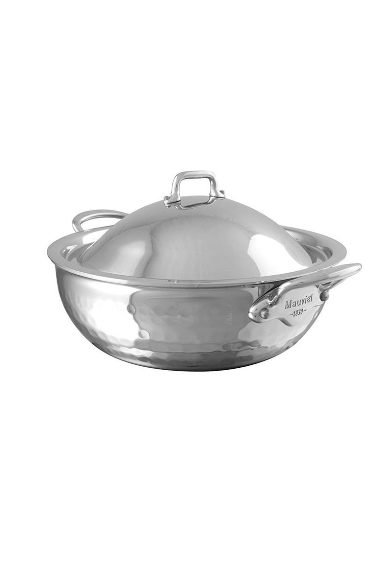 M'ELITE CURVED SAUTE PAN, Main, color, METALLIC SILVER